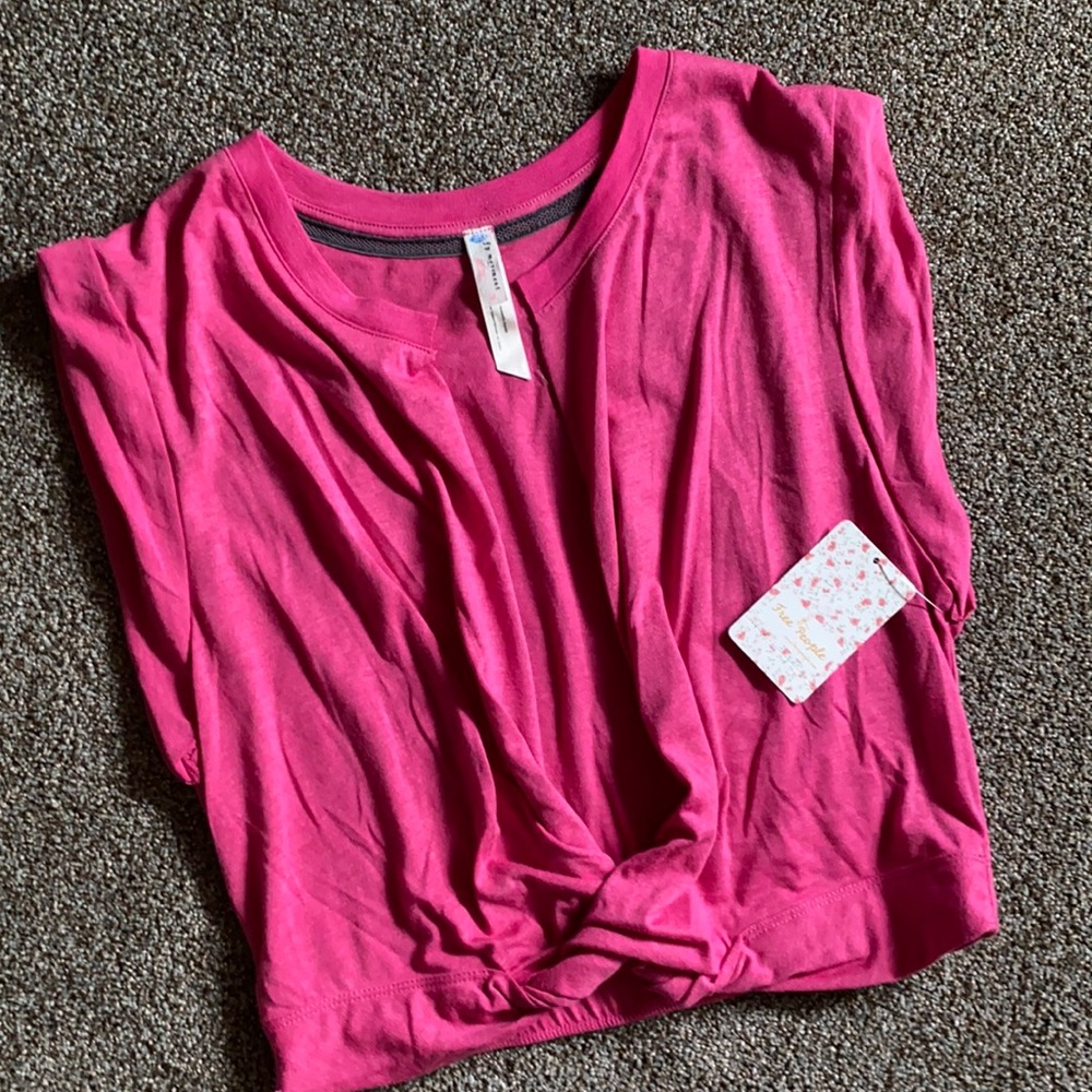 Free People cut crop t-shirt
